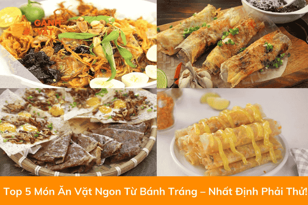 món ăn vặt từ bánh tráng